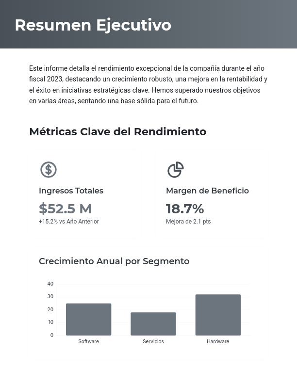 Resumen de Desempeño Corporativo Anual