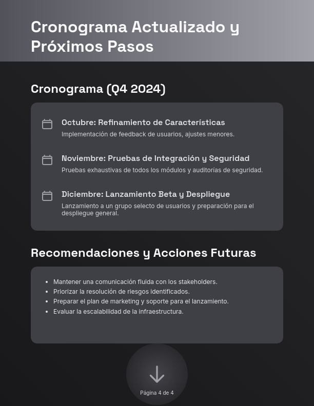 Informe de Avance y Estado del Proyecto