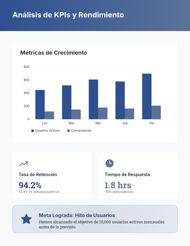 Informe de Progreso y KPIs Semanales
