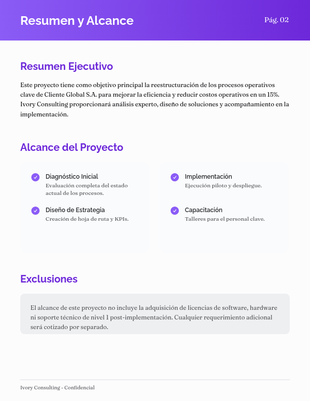 Servicios de Consultoría Estratégica y SOW