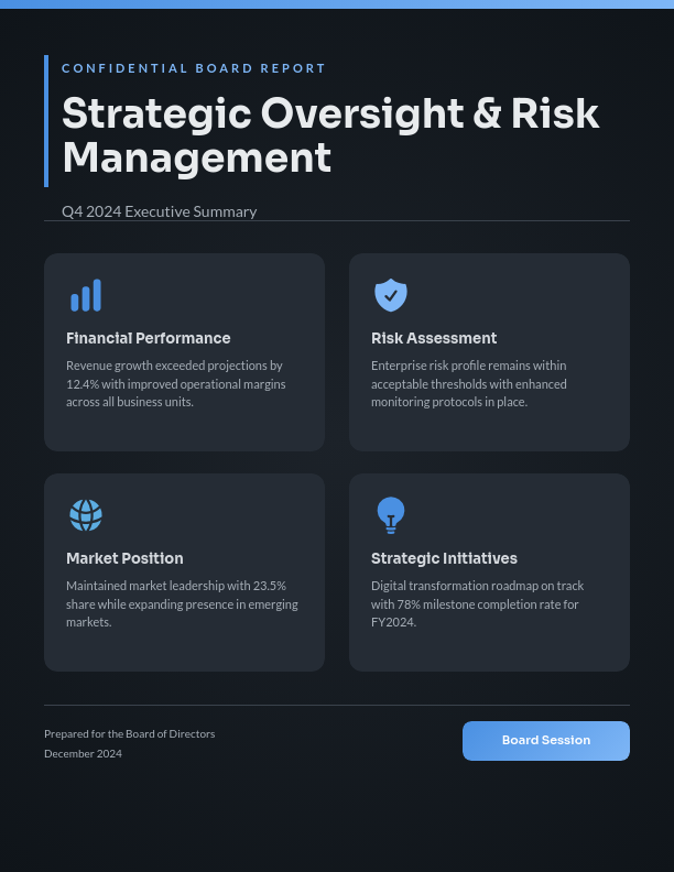 Informe Estratégico de Gobernanza Corporativa