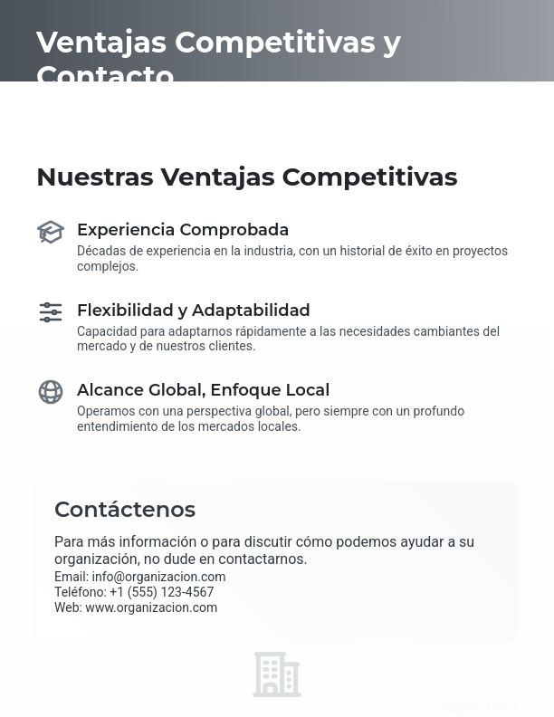 Resumen Estratégico de Perfil Corporativo