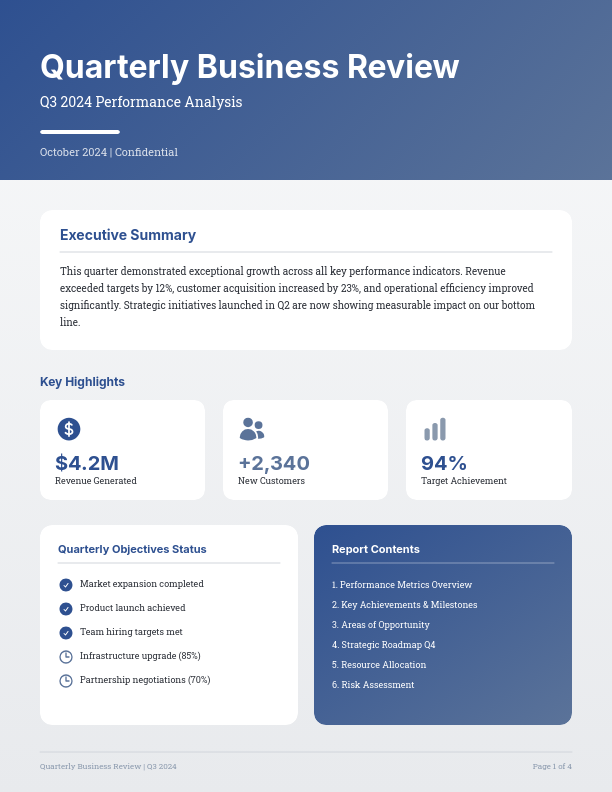 Resultados Estratégicos del Trimestre Fiscal
