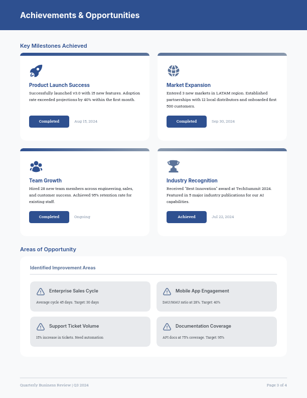 Resultados Estratégicos del Trimestre Fiscal