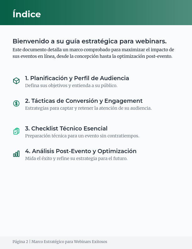 Dominio de Webinars: Estrategia y Conversión