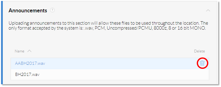 adding files to the announcement repository nextiva support announcement format