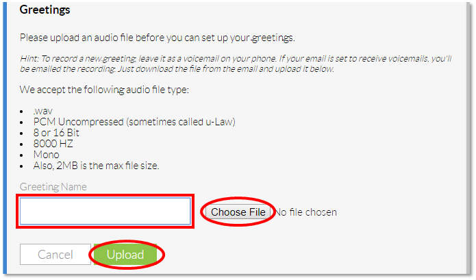 voicemail greetings