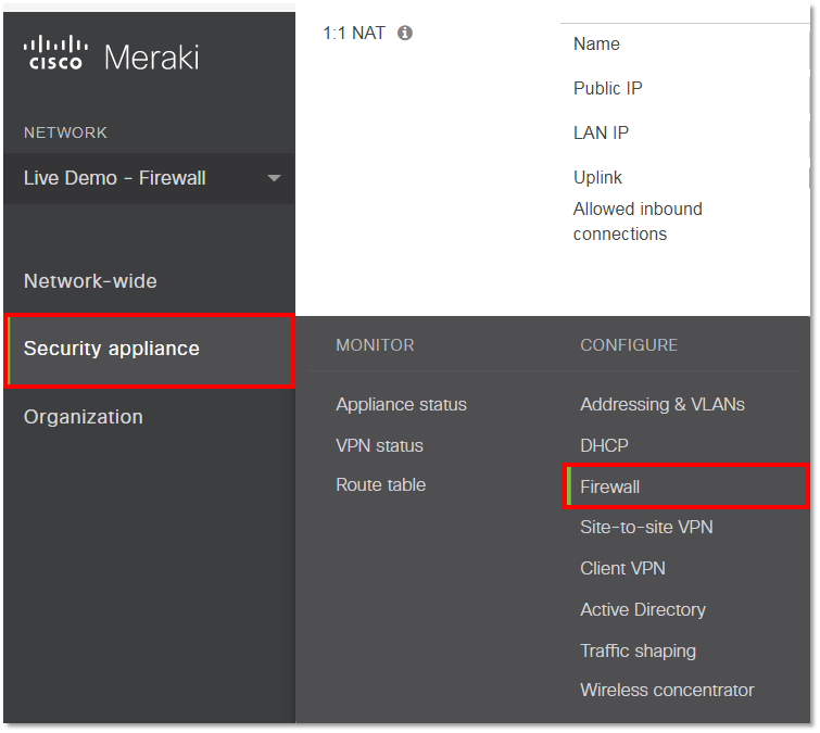 Configuring A Cisco Meraki Mx And Z1 Cloud Management Network Appliance Nextiva Support