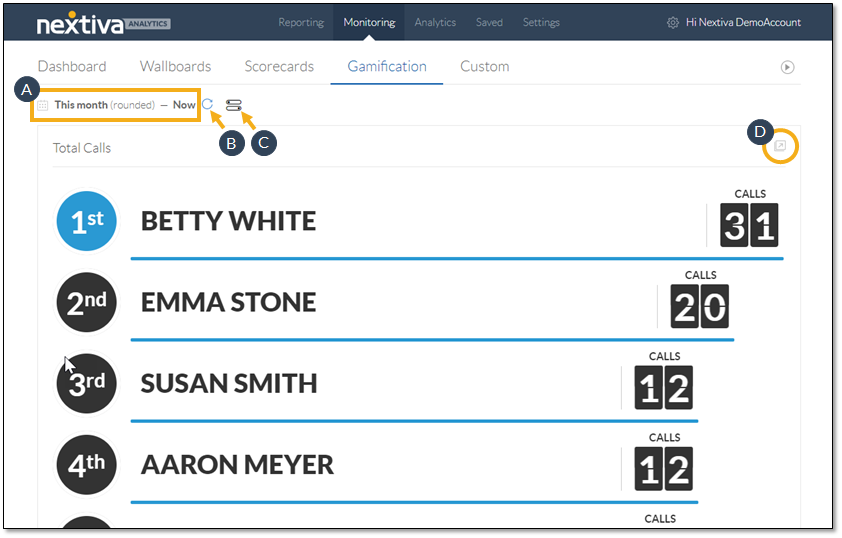 Gamification Leaderboard