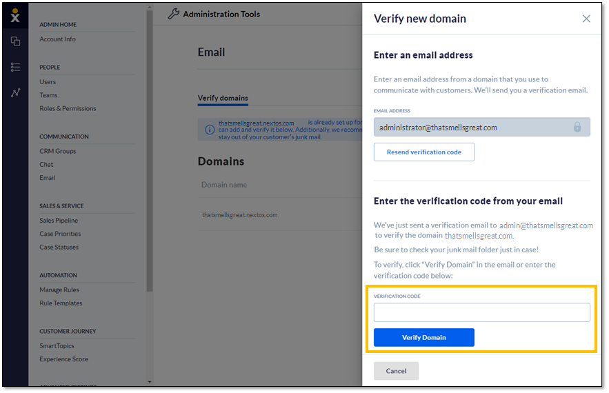 verify email domain