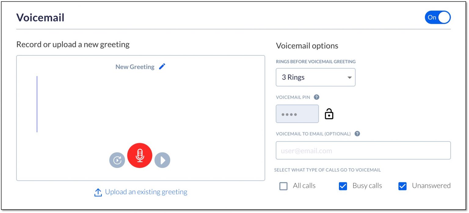Updating voicemail PIN Nextiva Support