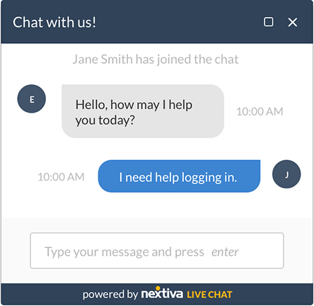 Sites with live chat