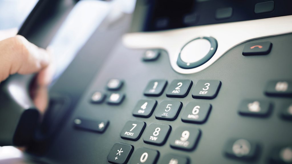 VoIP phone used to make a business call from the US to mexico