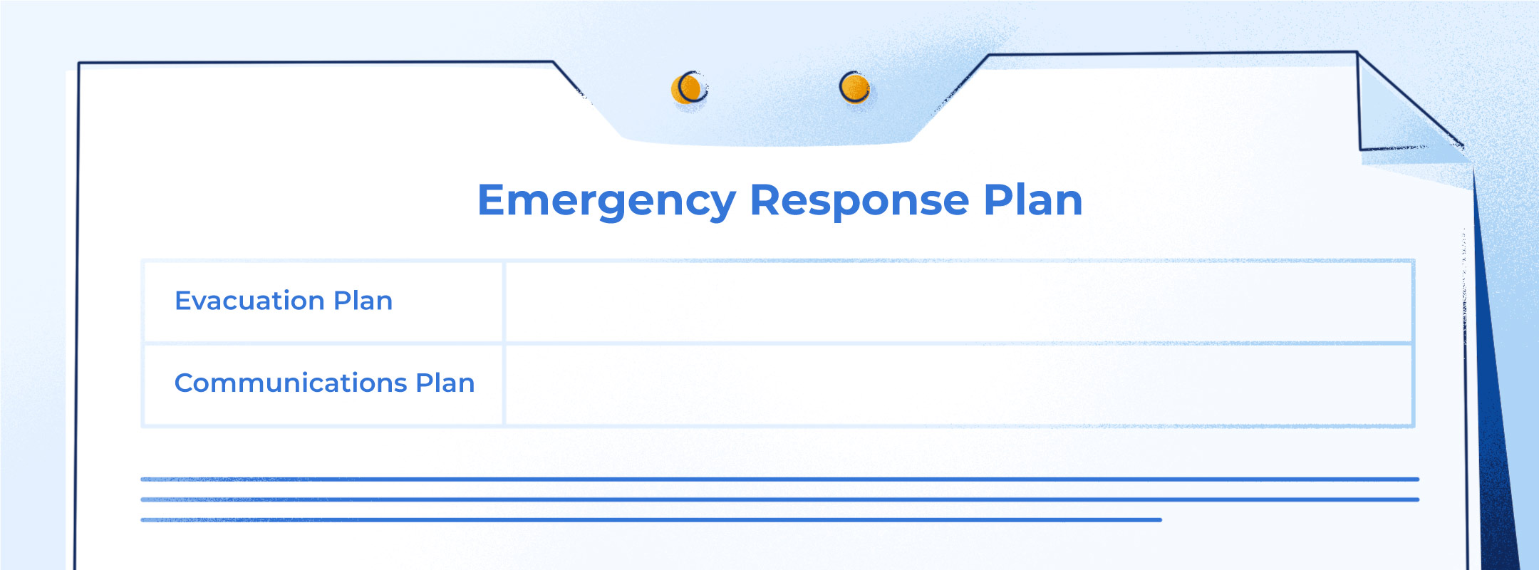 Illustrated basic example of an Emergency Response Plan