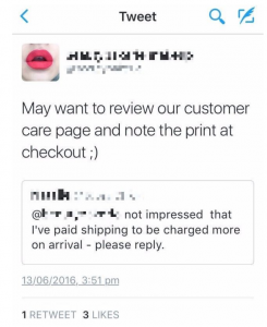 Screenshot of a bad customer service reply