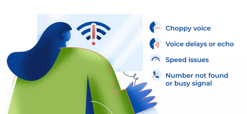 illustrated person having connectivity issues