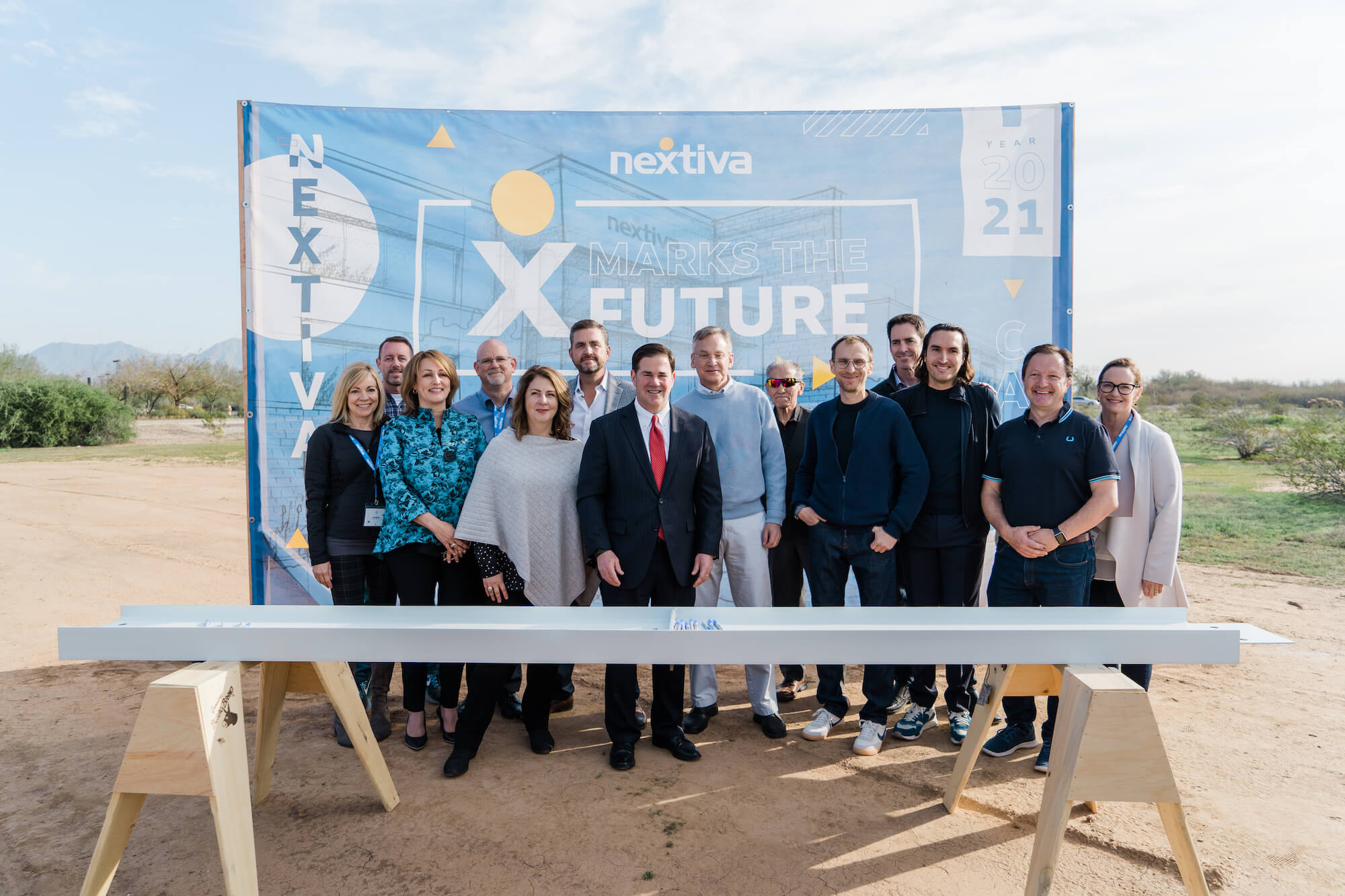 Nextiva's Leadership Team with Arizona Governor Doug Ducey