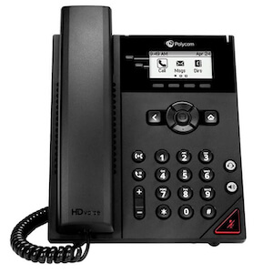 Photo of a new Poly VVX-150 VoIP Desk Phone (2-Line)