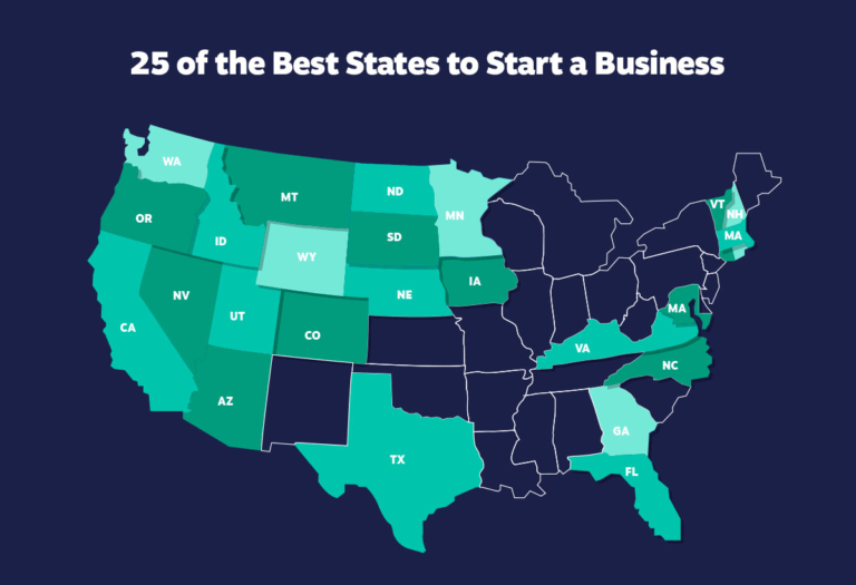25 Best States to Start a Business (+25 Worst States too!)