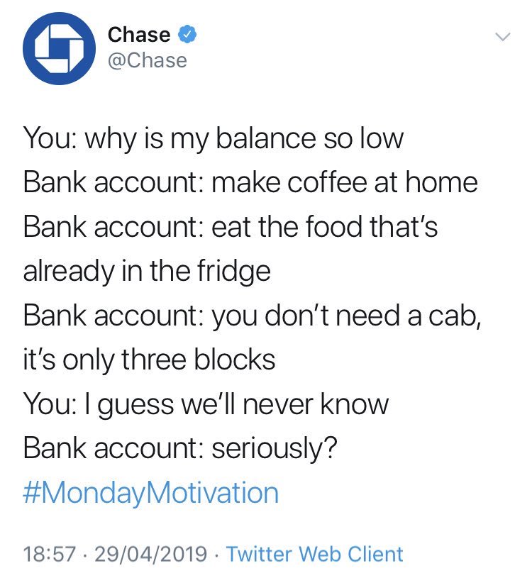Chase received backlash from its social media post on Twitter minimizing financial stresses felt by customers. 