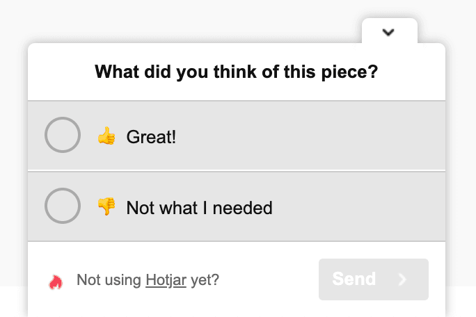 Example of customer rating poll. Get customers to rate their customer service experience. Let users rate their chatbot or live chat experience, or send them an SMS survey after a phone call with customer service.