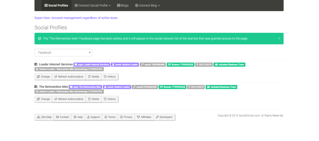 Socialoomph social media publisher - Hootsuite competitor