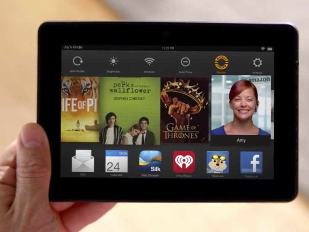 example of video chat support used in Kindle Fire