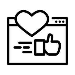 Quality social media engagement services icon
