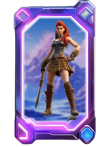 Scottish Highland Warrior NFT Card  A Unique Collectible for Crypto Enthusiasts