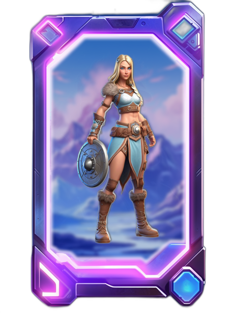 Swedish Viking Shieldmaiden  A Unique NFT Card for Crypto Collectors