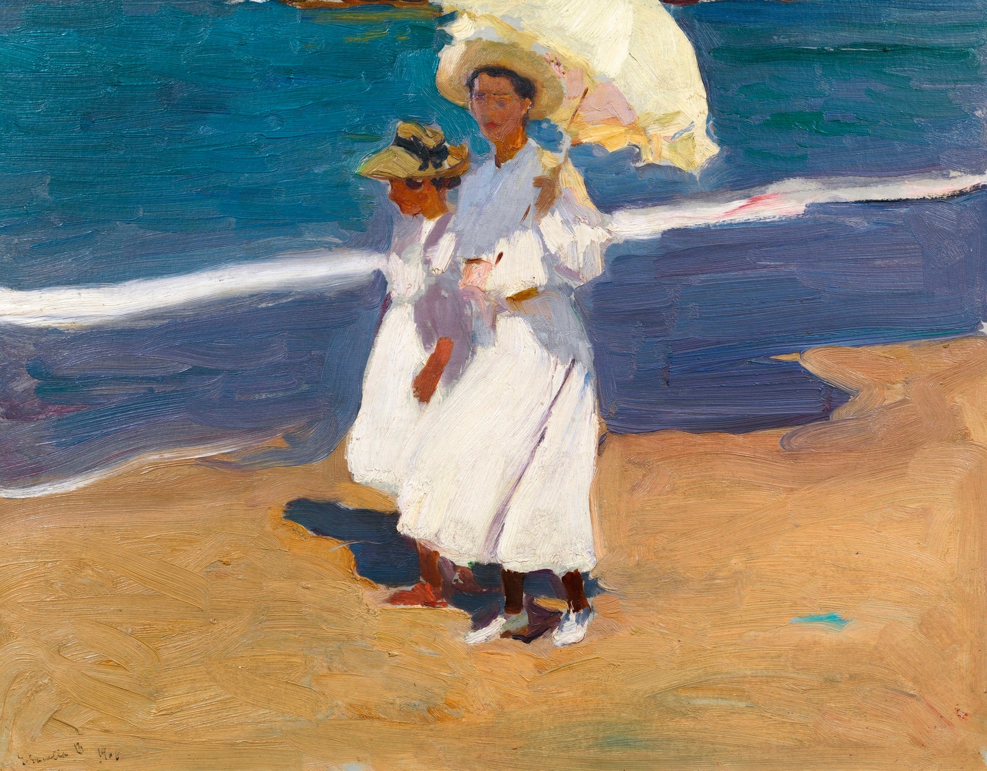 En la playa - Joaquín Sorolla (1906)