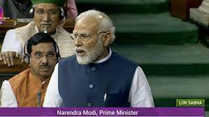 PM Modi speaks on no-trust vote in the Lok Sabha