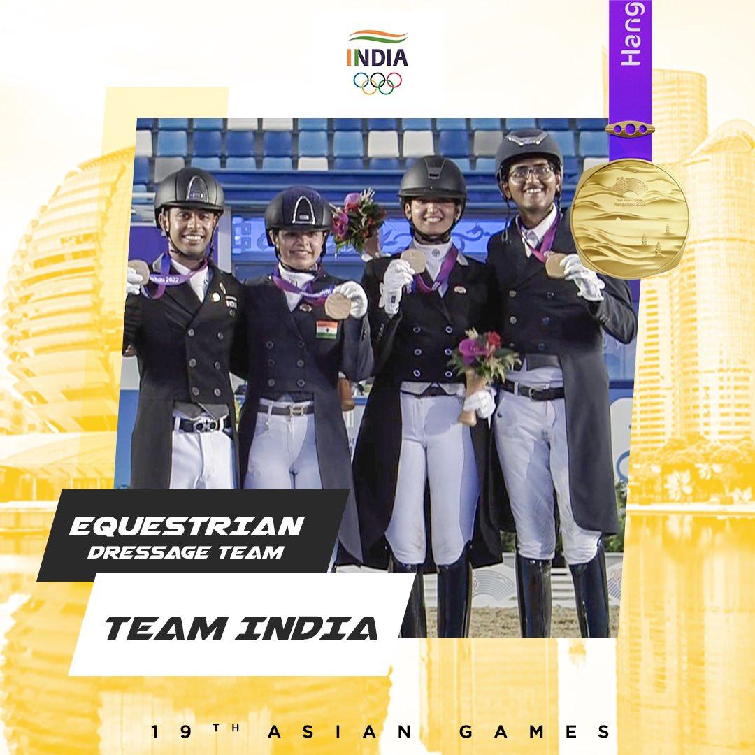 Indian Equestrian team clinches gold, sailors win silver at Asian Games