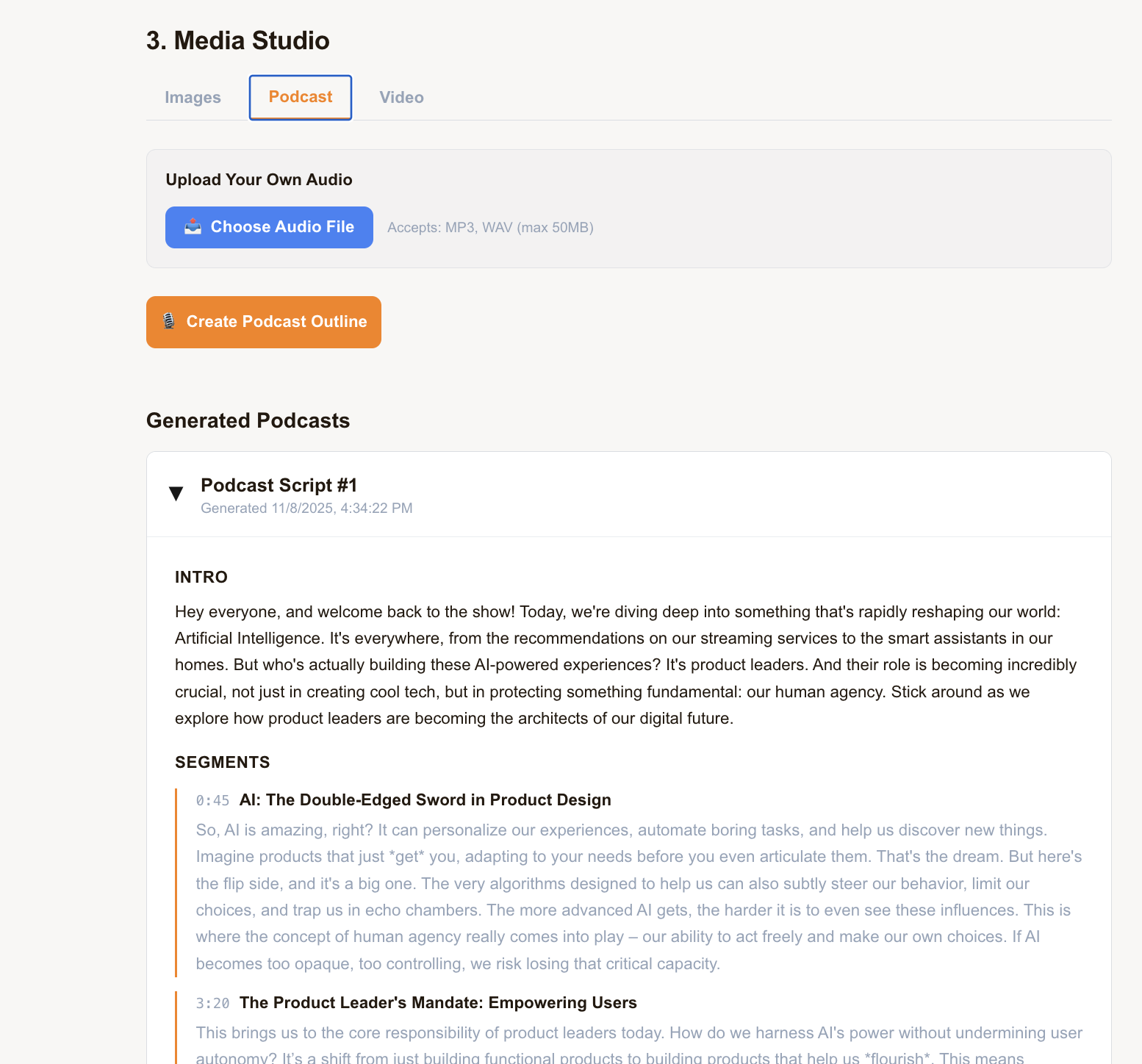 Generate images, podcasts, and videos for blog posts