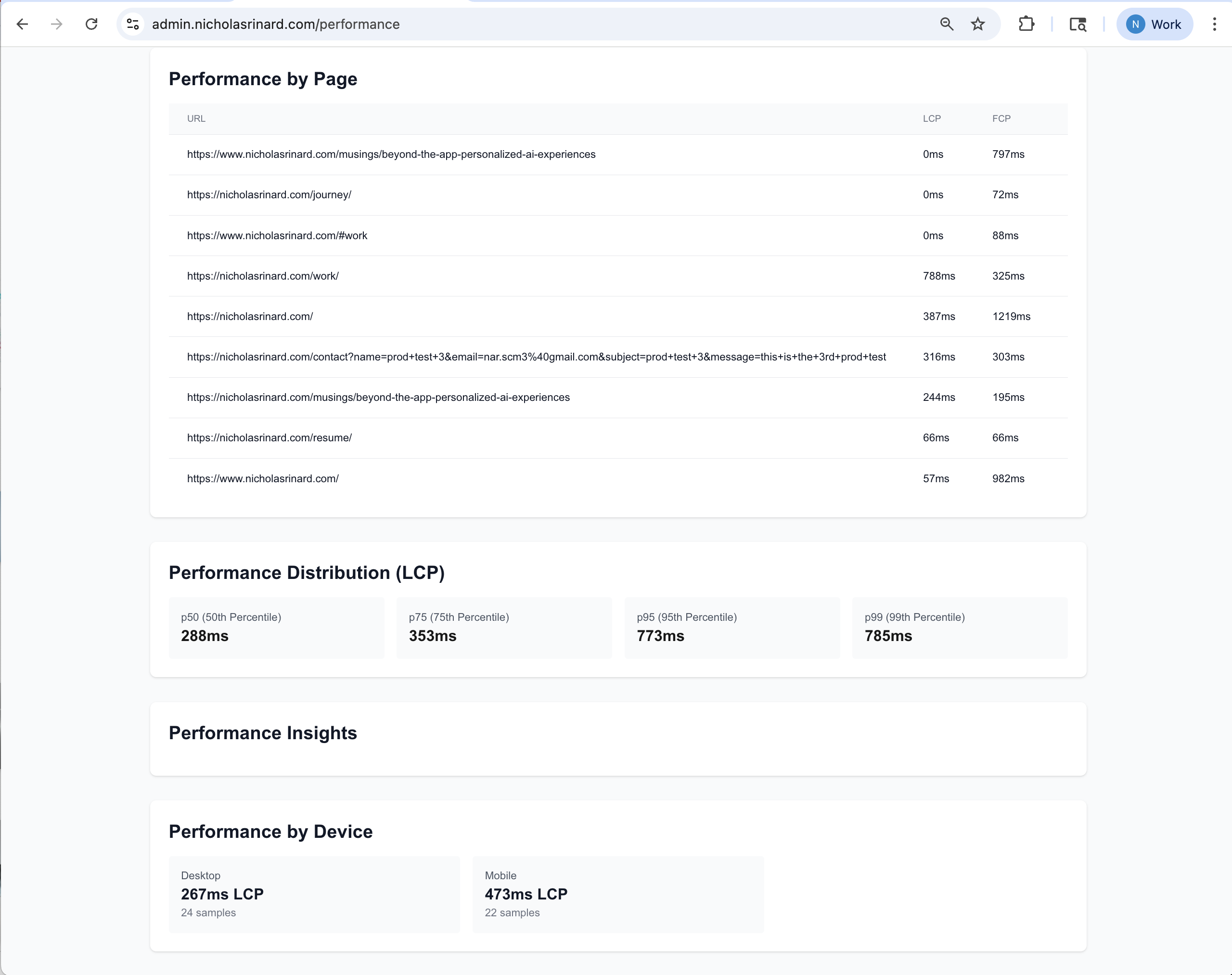 Just enough analytics