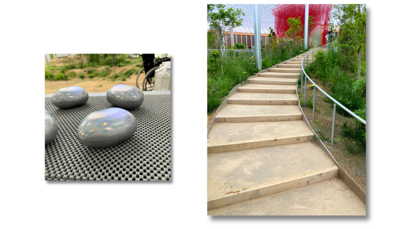 左:ストーン(デバイス)、右:目的地までの道(一部)