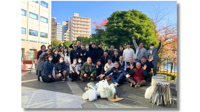 クリーン活動後の集合写真