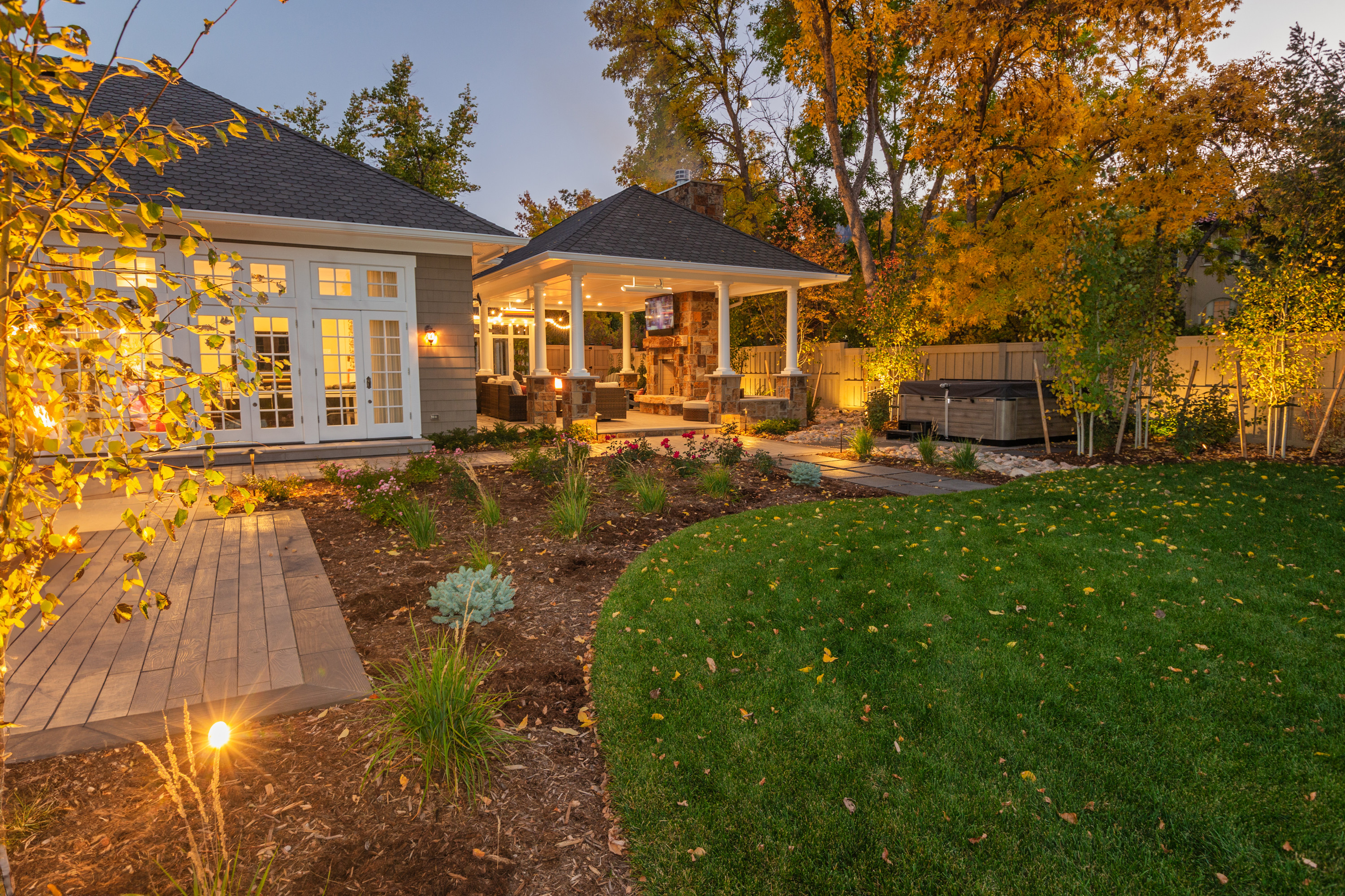 North Fork, Colorado Landcape Design Pavilion and Outdoor Living in the Heart of The Broadmoor Before Photo