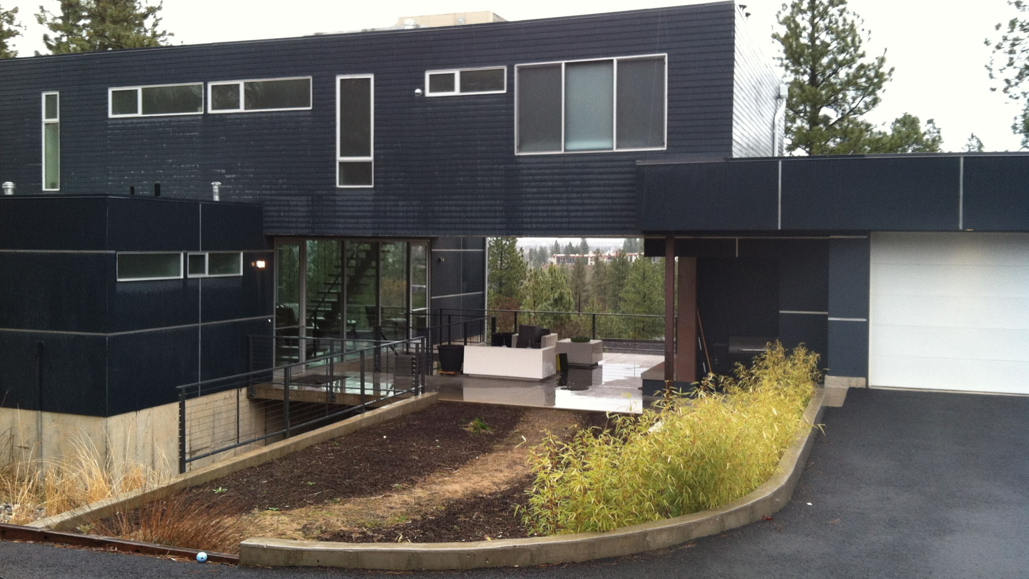 Bellevue Landcape Design Floating Concrete House After Photo