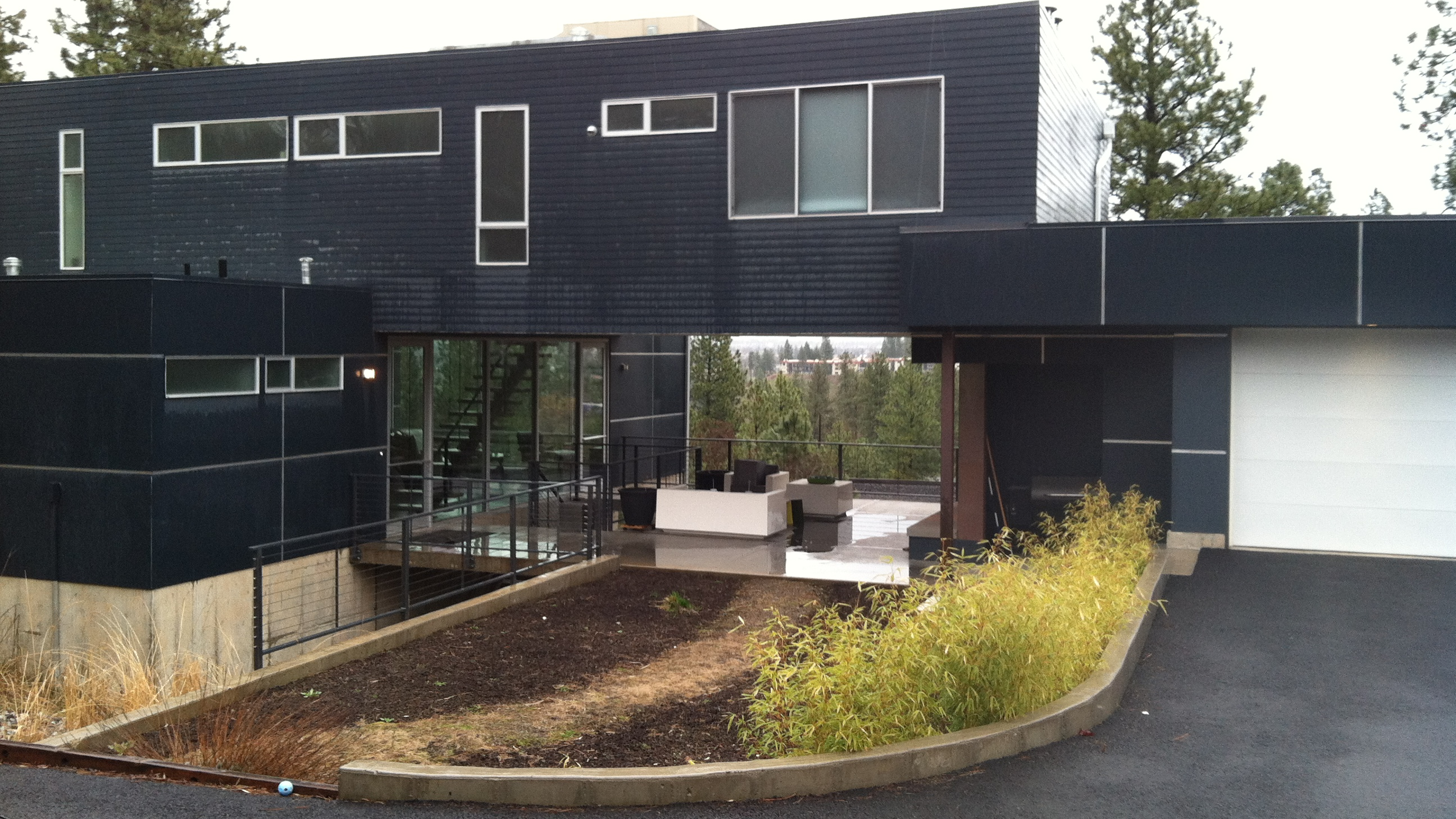 Coeur d'Alene Landcape Design Floating Concrete House After Photo