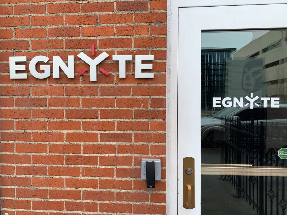 Entrance to the Egnyte office