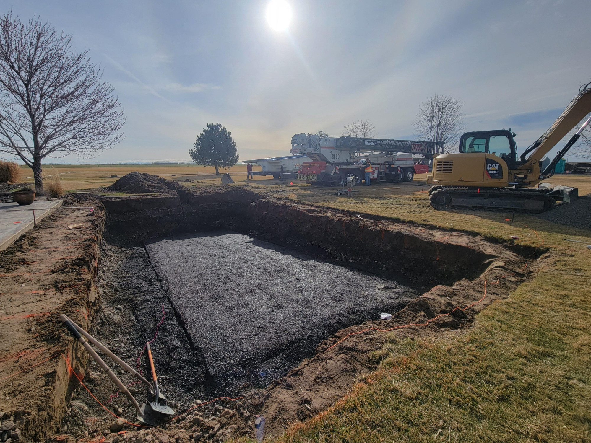 Pool dig, excavation