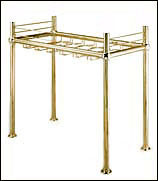 Solid Brass Bar Mounted Glass Rack ()