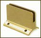 Polished Brass Glass Clip (Curved Back) (1-1/2 Tubing for 1/4in Insert)