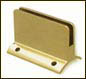 Polished Brass Glass Clip (Curved Back) (2in Tubing for 1/4in Insert)