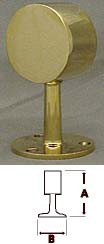 Polished Brass Flush End Post Fitting (1in)