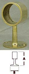 Polished Brass Flush Center Post Fitting (2in)