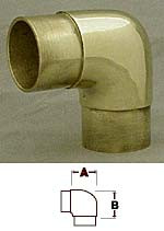 Polished Brass Flush Elbow Fitting  (3in)