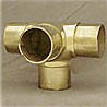 Polished Brass Flush Side Outlet Tee Fitting (1-1/2in)