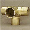 Polished Brass Side Outlet Tee Fitting  (2in)